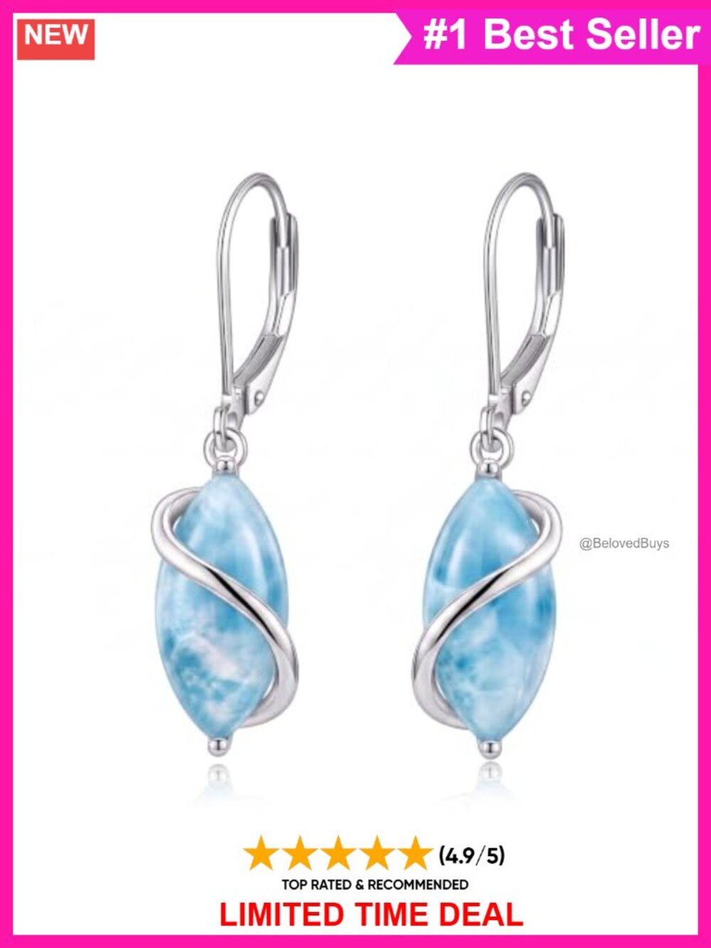 Marquise Gemstone Drop Dangle Earrings Hypoallergenic Birthstone Jewelry Gift